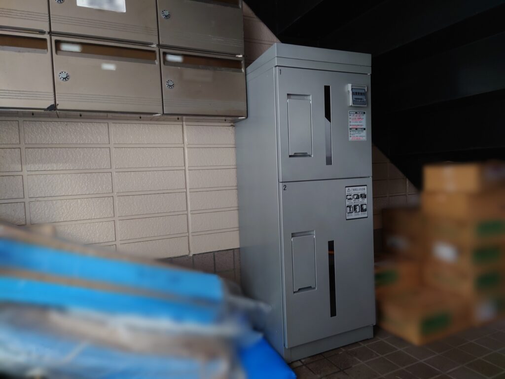 プッシュ式宅配ボックス 省スペース型2ボックスタイプ - 宅配ボックス